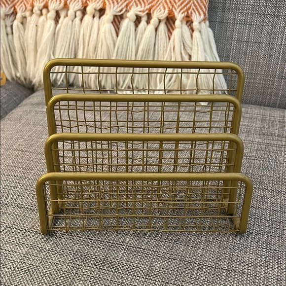 Nate Berkus Gold Metal Wire letter Organizer - Picture 1 of 4